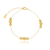 Pulseira Esfera Tripla Banhado a Ouro 18K