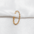Ear Hook Corrente Amassada banhado a Ouro 18K