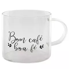Caneca café vidro com frase motivacional - comprar online