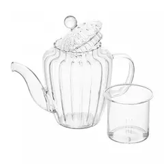 Bule chaleira com infusor vidro resistente ao calor 600 ml - Lyor - comprar online