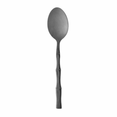 Conjunto 6 colheres mesa aço inox Elegant Bambu Preta