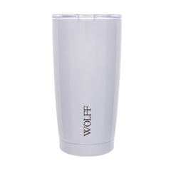 Copo Térmico de Aço Inox Parede Dupla com Tampa Branco 600ml - Wolff