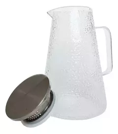 Jarra De Vidro 1.8 Lts Martelado Tampa Inox - comprar online