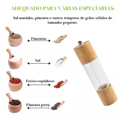 Porta Tempero/Moedor De Acrilico/Bambu - Hauskraft - comprar online