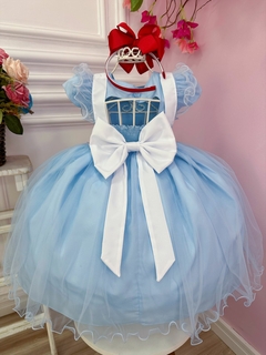 Vestido Infantil Azul Alice no País das Maravilhas Luxo (3584AB) na internet