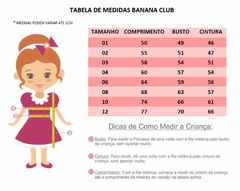 Vestido Infantil Vermelho Jardim das Borboletas Laços Luxo (3195VM) - comprar online