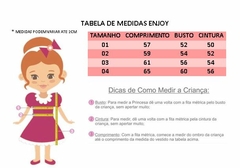 Vestido Infantil Rosa C/ Renda e Tule Dourado Realeza Damas (2190RO) - comprar online
