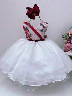 Vestido Infantil Floral Off Cinto Pérolas (1565OFF)