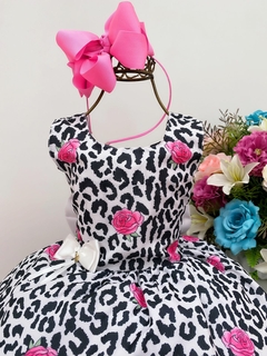 Vestido Infantil Oncinha Rosas Laço Luxo (2971ON) na internet