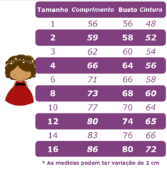 Vestido Infantil Marsala e Off Luxo Festas (1376M) - comprar online