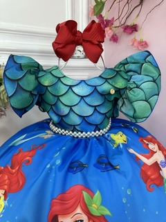 Vestido Infantil Ariel e Linguado Fundo do Mar C/ Escamas (3411VD) na internet