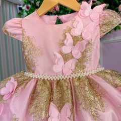 Vestido Infantil Jardim Encantado das Borboletas 1 ano (179.186.689) - Lily Dresses Store