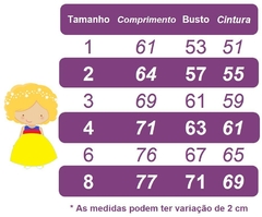 Vestido Infantil Branca de Neve C/ Aplique de Laço Festas (3612AA) - Lily Dresses Store