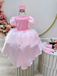 Fantasia Infantil Princesa Aurora Com Luva e Tiara (4009RO) na internet