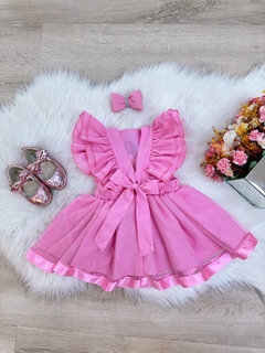 Romper do Bolofofo Rosa Com Laço Luxo (1003RA) - loja online