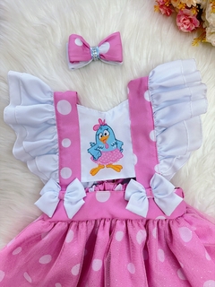 Romper da Galinha Pintadinha Rosa Com Laço Luxo (1003RR) na internet
