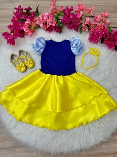 Fantasia Infantil da Branca de Neve Acompanha a Tiara Luxo (0002AA) na internet