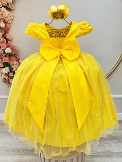 Vestido Infantil Longo Amarelo Daminhas de Honra C/ Renda (2347AA) - Lily Dresses Store