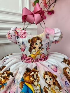 Vestido Infantil Bela e a Fera Baby 3D Super Luxo (1402CL) - Lily Dresses Store