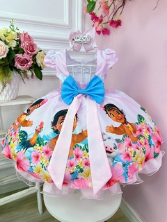 Vestido Infantil Moana Baby Rosa Festas C/ Pérolas (0049RW) na internet