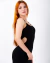 VESTIDO CANELADO LONGO RECORTE VAZADO NA CINTURA PRETO na internet