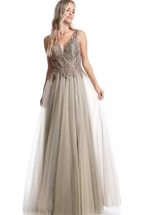 Vestido V lentejuelas Prisma Chic