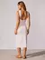 Vestido Midi com Textura Noir Off na internet