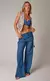 Calça Pantalona Lis -Laise Azul