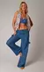 Calça Pantalona Lis -Laise Azul - comprar online