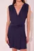 Vestido Curto Liso Clássico Azul - comprar online