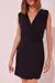 Vestido Curto Liso Clássico Preto - comprar online