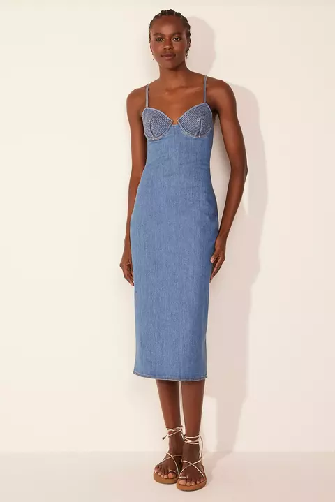 Vestido Midi Denim - comprar online