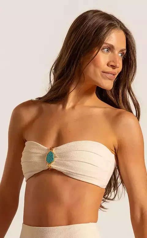 Biquíni Top TQC Piscine Off White + Calcinha Basic