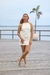 vestido curto de linho