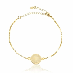 Pulseira com Oração Pai Nosso Banhado em Ouro 18K