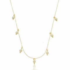 Corrente Choker com Pérola Banhado em ouro 18k