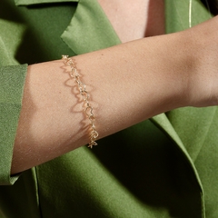 Pulseira Coração vazado Banhada em ouro 18K - comprar online