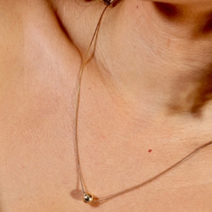 Corrente com Pingente Esfera Banhado em Ouro 18K - comprar online