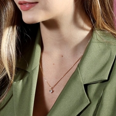 Corrente com Ponto de Luz Coração Banhado em Ouro 18K - comprar online