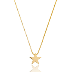 Corrente com Pingente de Estrela Banhado em Ouro 18K