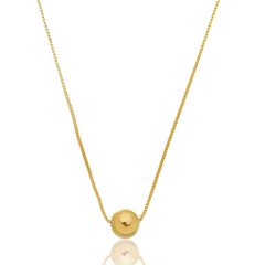 Corrente com Pingente Esfera Banhado em Ouro 18K