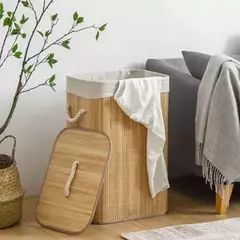 Cesto Bamboo Doble Rectangular