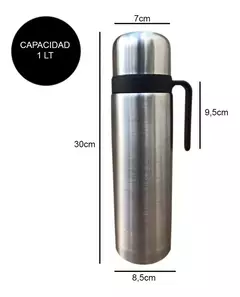 Termo media manija 1 lts acero doble capa - comprar online