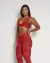 Calça Empina Light Onça Vermelho + Top Sortido - comprar online