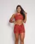 Short Empina Onça Vermelho + Top Sortido