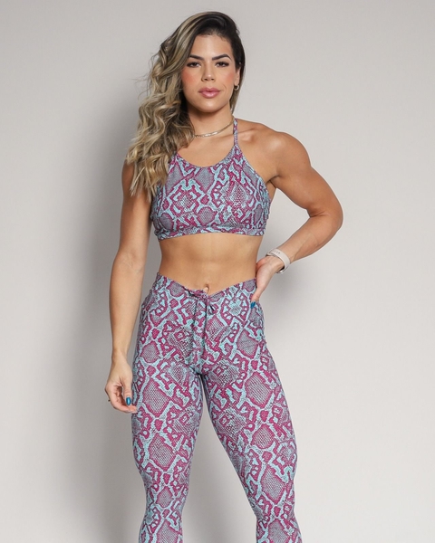 Calça Empina Light Cobra Fundo Azul + Top Sortido