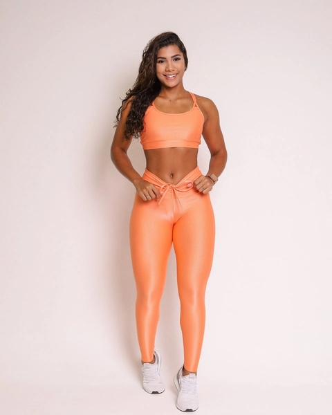 Calça Empina Compressão Melon + Top Sortido