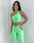Calça Empina Compressão Verde Flúor + Top Sortido