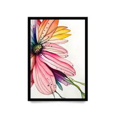 Quadro Flor Colorida em Foco - comprar online