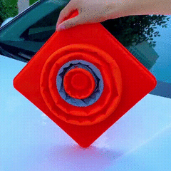 Cone de segurança reflexivo retrátil com luzes LED